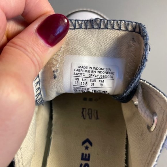 Converse Chuck Taylor All Star Lo Sneaker - Little Kid - Navy Sise 13 - Picture 5 of 5